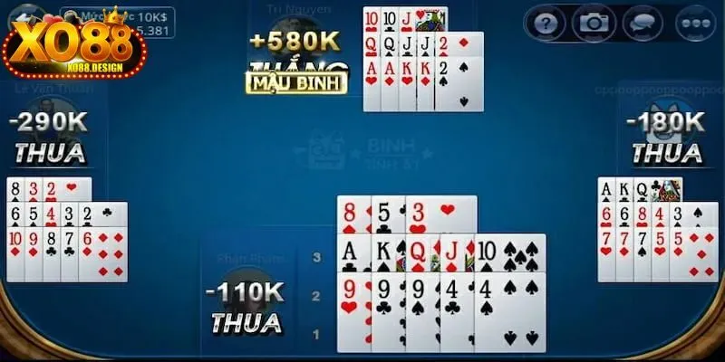 Nên có chiến thuật sắp xếp bài hợp lý để tránh thua lỗ